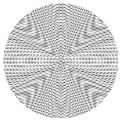 Встраиваемые в потолок Круглые решетки динамиков, Диаметр: 11,16 дюйма