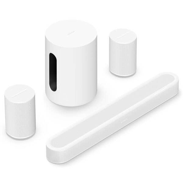 Комплект Sonos с Beam Ultra + Sub Mini + Era 100 White, Цвет: White